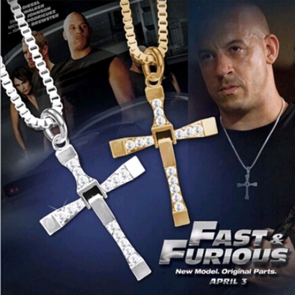 Silver Men's Cross Necklace - Picture 2 of 8